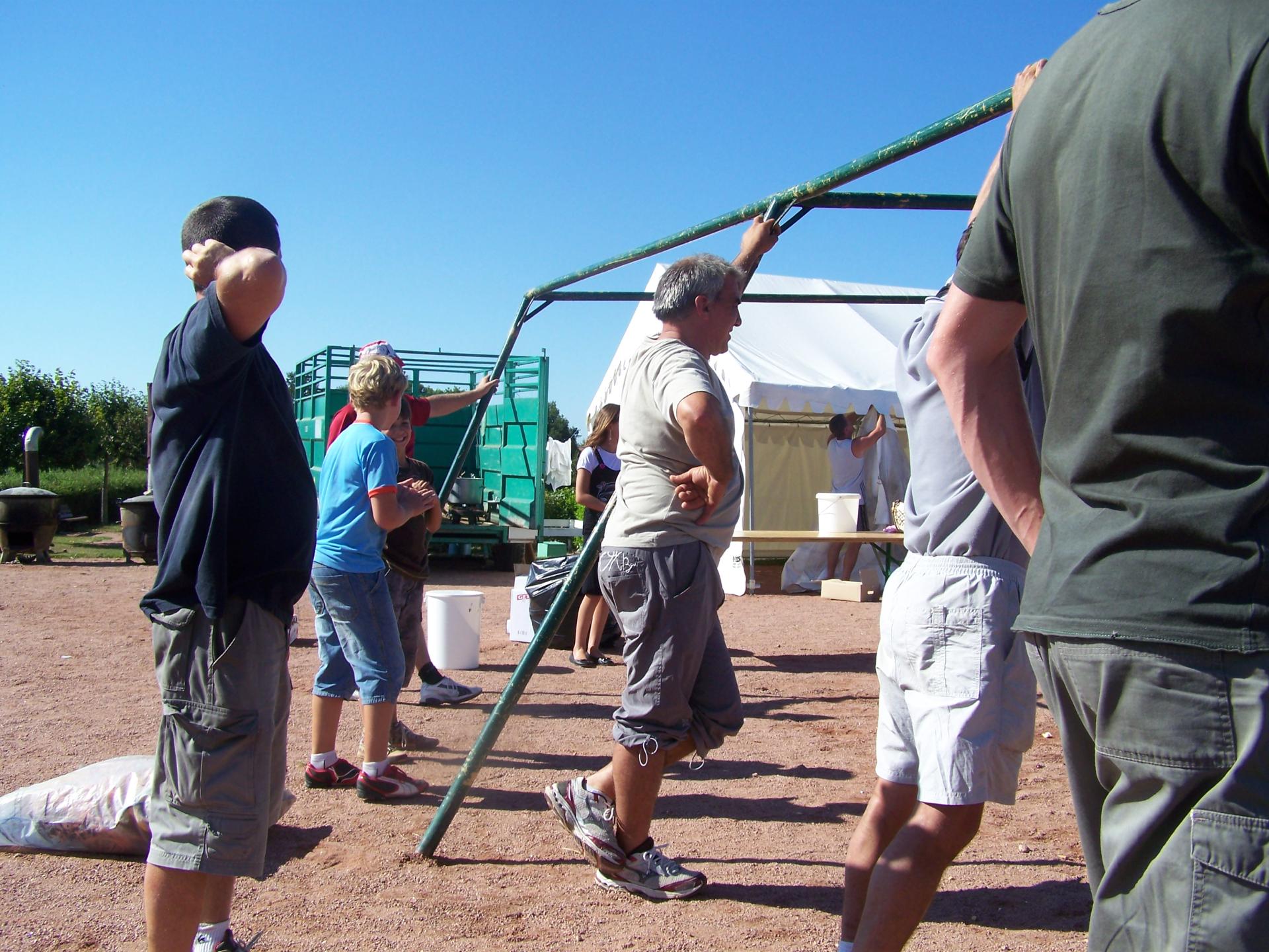 Bénévoles au démontage