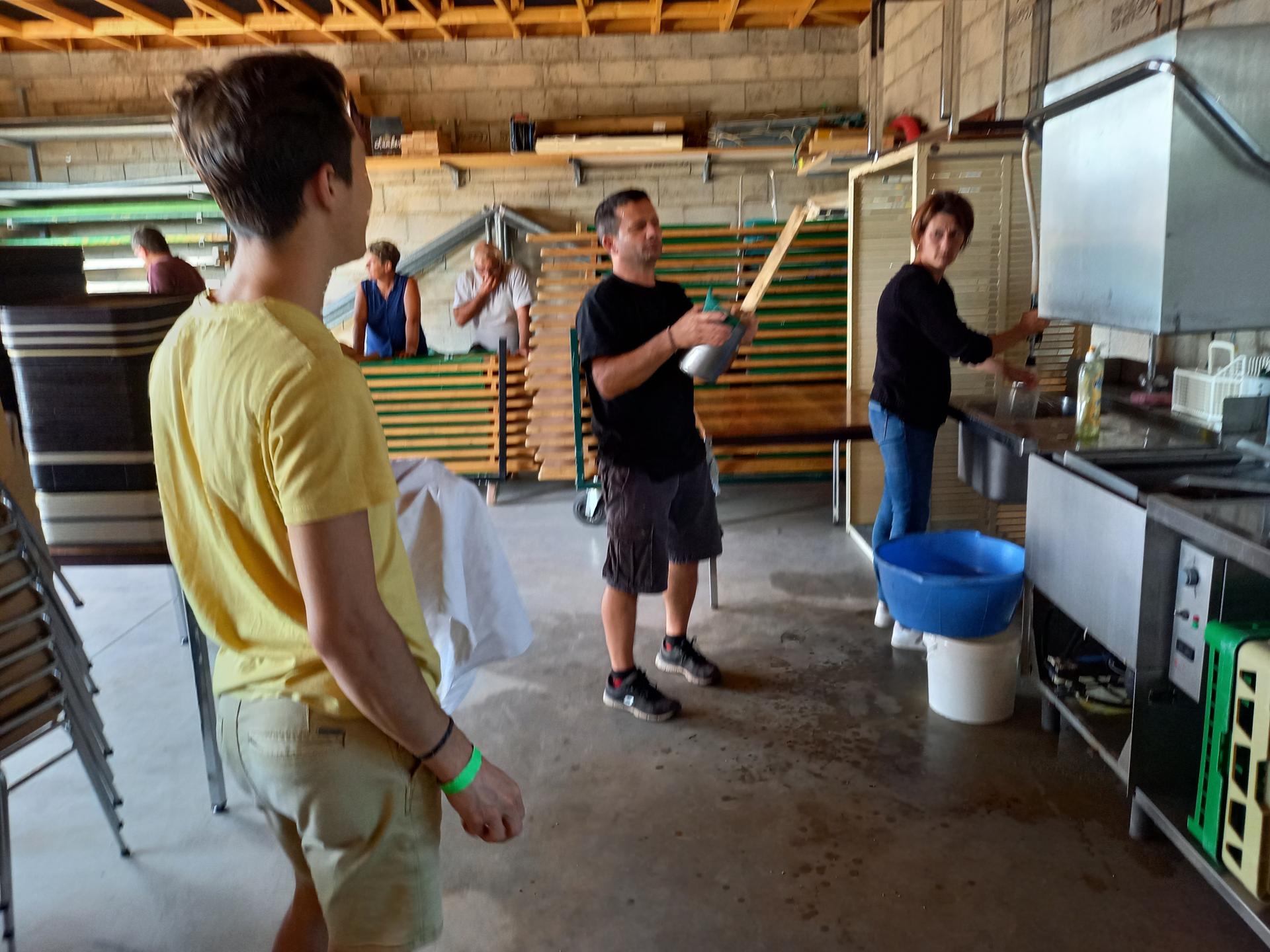 Lendemain avec les bénévoles